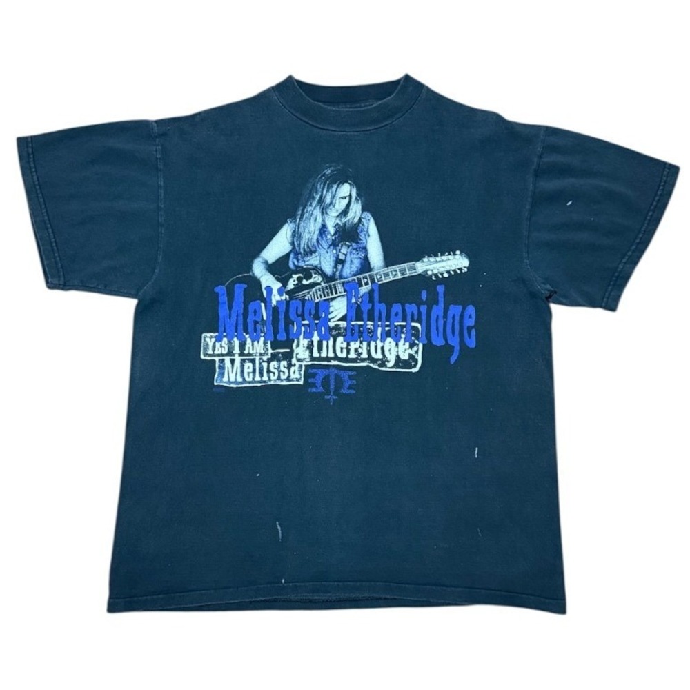 Vintage 90s Melissa Etheridge Concert Merch Tour Dates Rock Band Graphic T-shirt